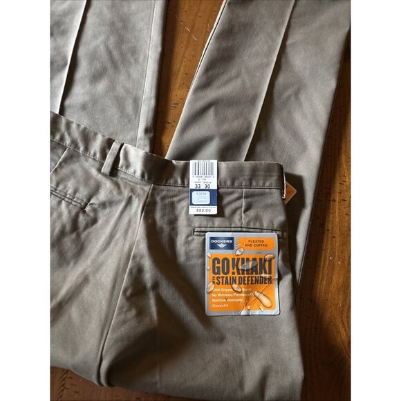 Dockers Khaki Pants Brown Classic Fit Size 33 X 30 NWT - Picture 7 of 7